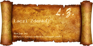 Laczi Zdenkó névjegykártya